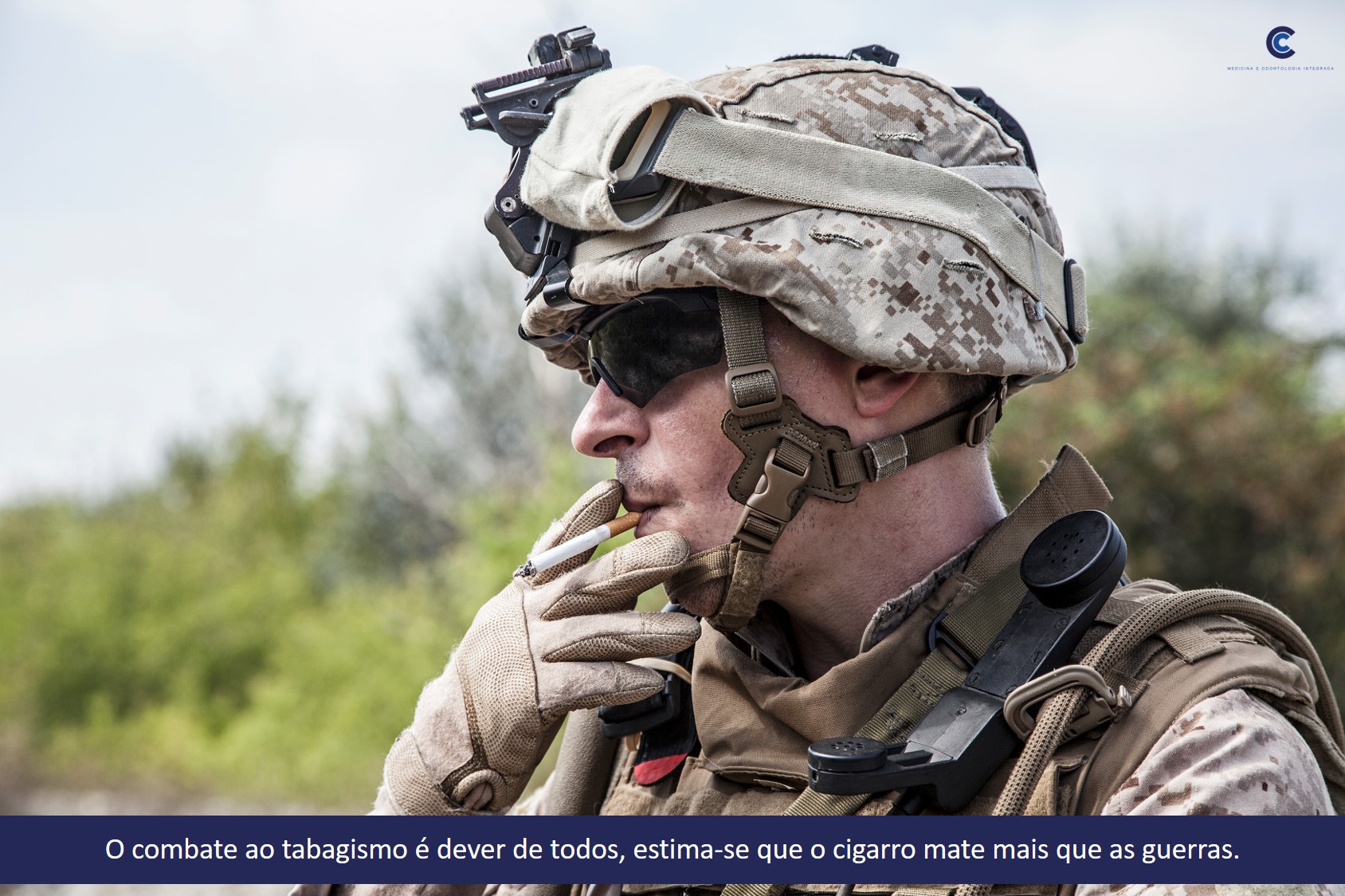 O combate ao tabagismo é dever de todos, estima-se que o cigarro mate mais que as guerras.